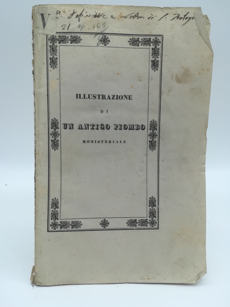Il piombo opistografo del Monistero dei Basiliani presso la Chiesa dedicata ai SS. Pontefici Stefano I martire e Silvestro I confessore